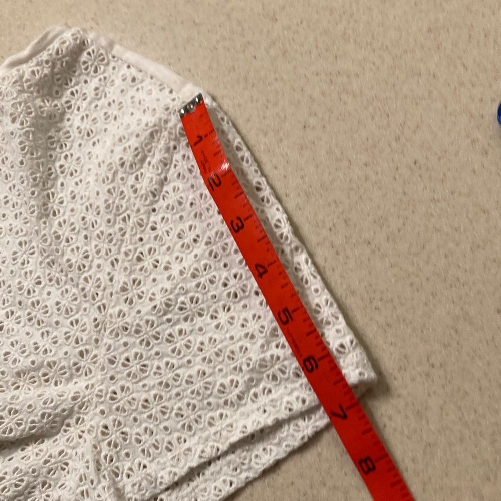 Ann Taylor LOFT White Eyelet Short Sleeve Tee Women Size M - Picture 8 of 11